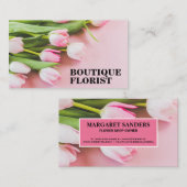 Bouquet von rosa Tulips | Florist Visitenkarte (Vorne/Hinten)