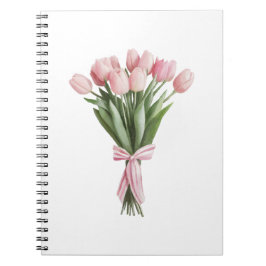 Bouquet von rosa Tulips Notizblock