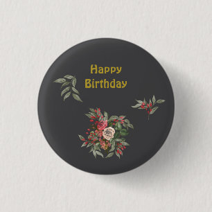 Bouquet von Rose All-over-Print-Schürze Button