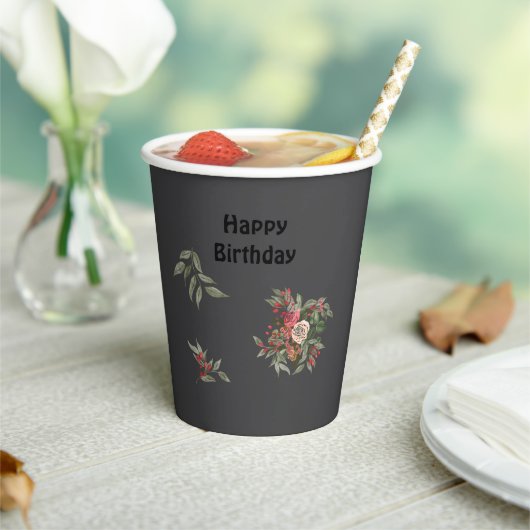 Bouquet von Rose All-over-Print-Schürze Pappbecher (In Situ)