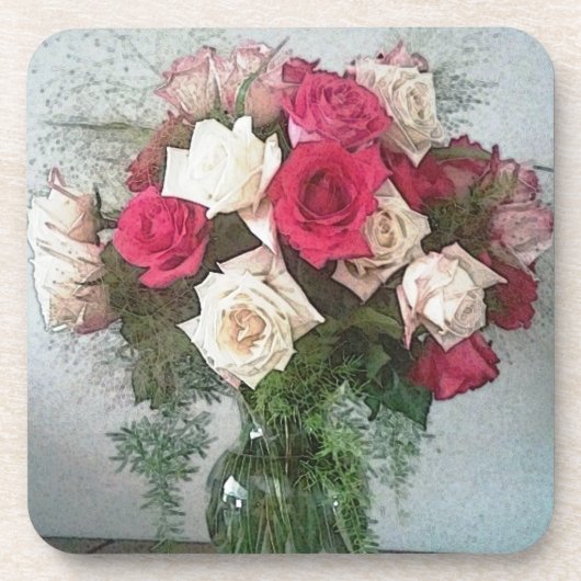 Bouquet von Rose Untersetzer (Vorderseite)