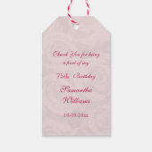 Bouquet von Rosen 75. Geburtstag Geschenkanhänger (Rückseite)