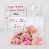 Bouquet von Rosen 80. Geburtstag Save the Date Ankündigungspostkarte (Vorne/Hinten)