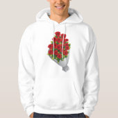 Bouquet von Rote Rosen Hoodie (Vorderseite)