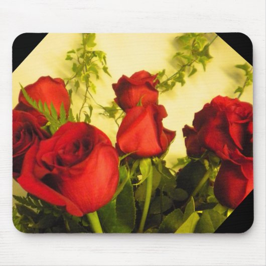Bouquet von Rote Rosen Mouse Pad Mousepad (Vorne)