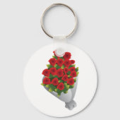Bouquet von Rote Rosen Schlüsselanhänger (Vorderseite)