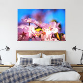 Bouquet von Sakura-Blume Leinwanddruck (Insitu (Schlafzimmer))