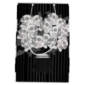 Bouquet von Skull-Rose Schwarz-Weiß-Party Hochzeit Mittlere Geschenktüte (Rückseite)