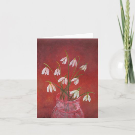 Bouquet von Snowdrops Feiertagskarte (Vorderseite)