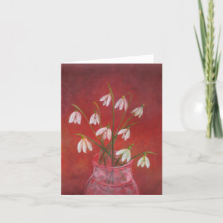 Bouquet von Snowdrops Feiertagskarte