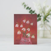 Bouquet von Snowdrops Postkarte (Stehend Vorderseite)