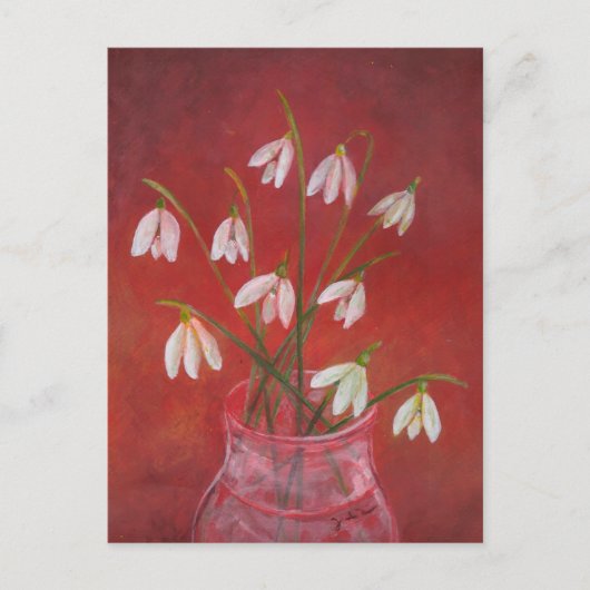 Bouquet von Snowdrops Postkarte (Vorderseite)