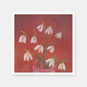 Bouquet von Snowdrops Serviette (Vorderseite)