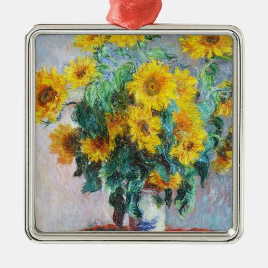 Bouquet von Sonnenblumen, 1880 Claude Monet Ornament Aus Metall (Vorne)