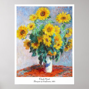 Bouquet von Sonnenblumen, 1880 Claude Monet Poster