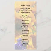 Bouquet von Sonnenblumen und Lila Statice-Programm Programm (Rückseite)