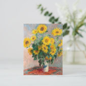 Bouquet von Sonnenblumen von Monet Impressionist A Postkarte (Stehend Vorderseite)