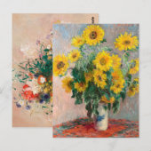 Bouquet von Sonnenblumen von Monet Impressionist A Postkarte (Vorne/Hinten)