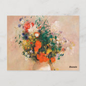 Bouquet von Sonnenblumen von Monet Impressionist A Postkarte (Rückseite)
