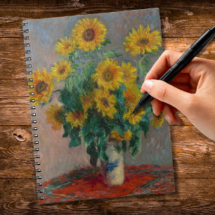 Bouquet von Sunflowers Monet Notizblock