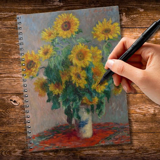 Bouquet von Sunflowers Monet Notizblock