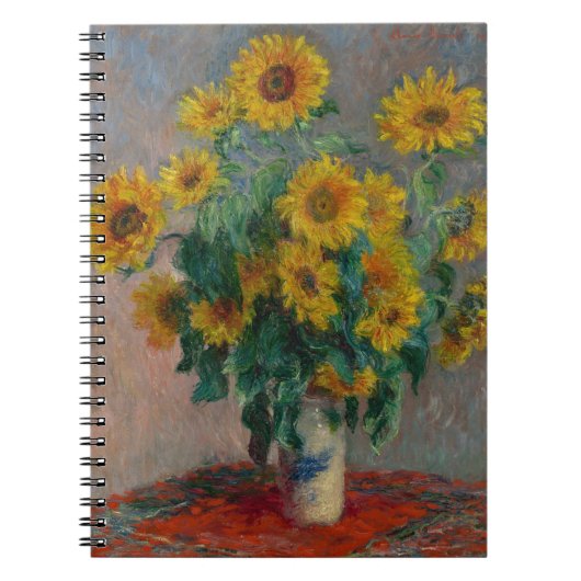 Bouquet von Sunflowers Monet Notizblock (Vorderseite)