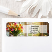 Bouquet von Tulips durch das Fenster (Insitu)