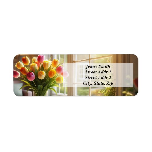 Bouquet von Tulips durch das Fenster (Vorne)