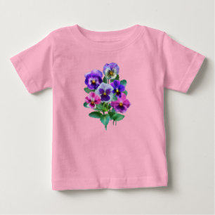 Bouquet von Violets Pansy Blume Baby T-shirt