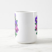 Bouquet von Violets Pansy Blume Kaffeetasse (Mittel)