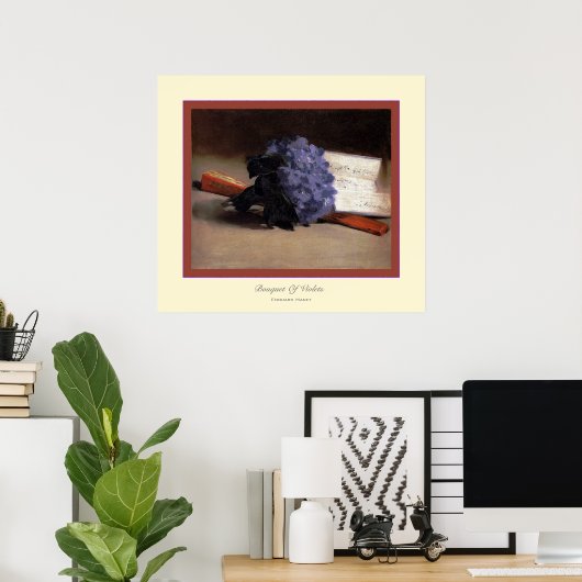 Bouquet von Violetten ~ Edouard Manet Poster (Heimbüro)
