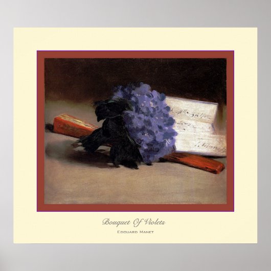 Bouquet von Violetten ~ Edouard Manet Poster (Vorne)