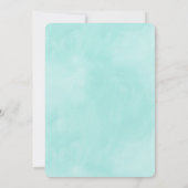 Bouquet von Watercolor Blume Extravagant Hochzeits Einladung (Rückseite)