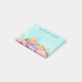 Bouquet von Watercolor Blume Personalisiert Hochze Post-it Klebezettel (angewinkelt)