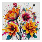 bouquet wall art poster (Vorderseite)