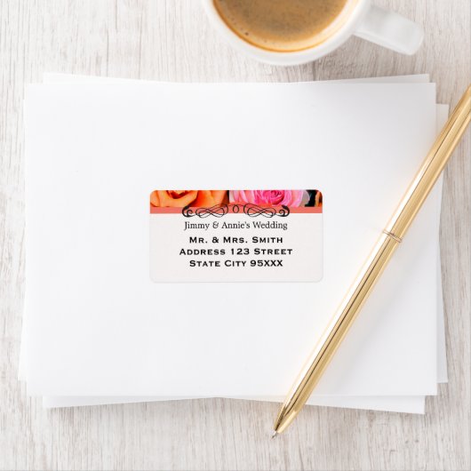 Bouquet Wedding Adressaufkleber (Insitu)