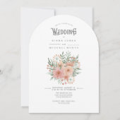 Bouquet Wedding Blush Arch ID654 Einladung (Vorderseite)