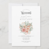 Bouquet Wedding Blush ID654 Einladung (Vorderseite)