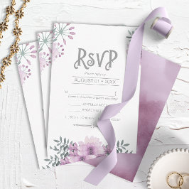 Bouquet Wedding Lilac ID654 RSVP Karte