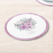 Bouquet Wedding Lilac ID654 Runder Pappuntersetzer (Angewinkelt)