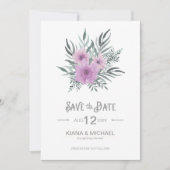 Bouquet Wedding Lilac ID654 Save The Date (Vorderseite)