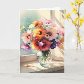 Bouquet zum Geburtstag eines Windows-Freundes Karte (Gelbe Blume)