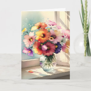 Bouquet zum Geburtstag eines Windows-Freundes Karte