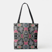 Bouquets aus rosa Blume Blume auf geometrisch Tasche (Rückseite)
