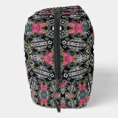 Bouquets aus rosa Blume Blume auf geometrisch Waschbeutel (Rechts)