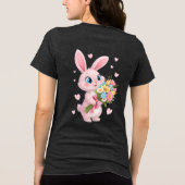 "Bouquets & Bunny Smiles" Tri-Blend Shirt (Rückseite)