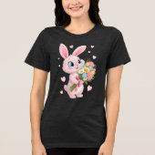 "Bouquets & Bunny Smiles" Tri-Blend Shirt (Vorderseite)