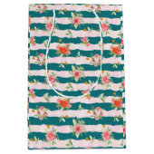 Bouquets mit Blume und Herz Mittlere Geschenktüte (Vorderseite)