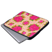 Bouquets mit lila Rose auf hellrosa Untergründen Laptopschutzhülle (Vorne Knopf)