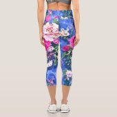 Bouquets mit Rose Capri Leggings (Rückseite)